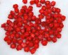 Half Drill Red Carved Rose Flower Style Loose Coral Bead,Sold by Piece