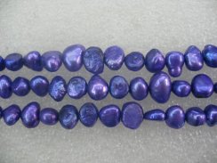 16 inches Purple Natural Nugget Pearls Loose Strand