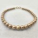 20 inches 9-11mm Knotted Round Golden South Sea Pearl Necklace wth Folded Fancy Clasp