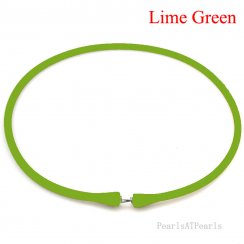 Wholesale Lime Green Rubber Silicone Cord for DIY Necklace