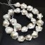 16 inches 16-17mm White Flower Shaped Baroque Pearls Loose Strand