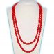 32 inches 9-10mm Long Chain Red Natural Coral Necklace