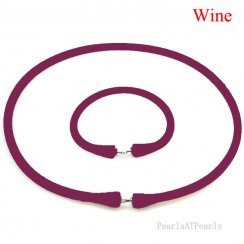 Wholesale Wine Rubber Silicone Band for Custom Necklace Set