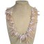 17 inches 30-40mm Pink V Shape Baroque Biwa Pearl Necklace
