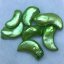 Wholesale AA 12-13mm Green Crescent Moon Shaped Loose Pearls,Sold by Piece