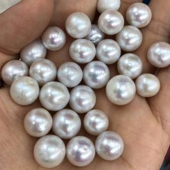 Wholesale AA+ 9-10mm White Round Freshwater Loose Edison Pearls,Sold by Piece