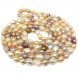 64 inches 11-12mm Multicolor Baroque Pearl Long Chain Necklace
