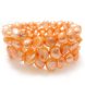 7.5-8mm 8-9mm Orange Natural Nugget Pearl Memeory Wire Bracelet