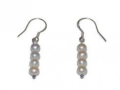 4-5mm White Pearl Earrings with 925 Silver Accessory