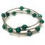 7.5-8 inches 8-9mm Emerald Baroque Pearl Women Memory Wire Bracelet
