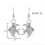 Rhodium Plated Golden Fish Style Cage Hook Earring