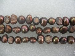 16 inches Coffee Natural Nugget Pearls Loose Strand