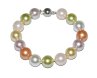 8 inches 10mm Multicolor Round Shell Pearl Bracelet