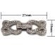 Wholesale 10x27mm 2 Rows Knots Style 925 Silver Clasp