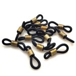 Wholesale Black Eyeglass Strap Rubber Strap Holders Chain Connector