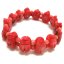 7 inches 20*30mm Elastic Pink Cicade Carved Coral Beaded Bracelet