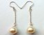 7-8mm White Pearl Drop Earring with 925 Sterling Silver Hook,Sold by Pair