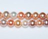 16 inches 11-12mm AAA Natural Round Multicolor Pearls Loose Strand