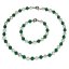 18 inches 7-8mm Malaysia Jade & Natural Pearl Necklace Set
