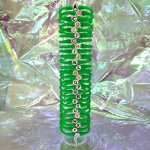 Wholesale 10-11mm Letter Kelly Green Rubber Silicone Bracelet