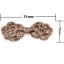 Wholesale 15x35mm 3 Rows Rose Gold Flower Style 925 Silver Clasp