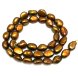 16 inches 8*12mm Brown Natural Barqoue Rice Nugget Pearls Loose Strand