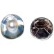 8# 22mm 925 Sterling Silver Natural Gray Made Pearl Ring