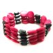 33 inches Red Natural Mother of Pearl Magnetic Wrap Bracelet