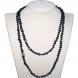 48 inches Peacock Green Nugget Pearl Long Chain Sweater Necklace