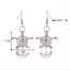 Rhodium Plated Tortoise Style Cage Hook Earring