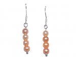 4-5mm Natural Pink Pearl Earring with 925 Sterling Silver Accessory
