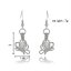 CP0056 Rhodium Plated Butterfly Style Cage Hook Earring
