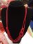 28 inches 3.5-4mm Red Round Coral Beaded Long Chain Braided Necklace