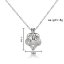 Wholesale Rhodium Plated Flower Style Wish Pearl Cage Pendent Necklace