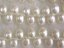 16 inches 8-9mm Side Drilled White Button Shaped Pearls Loose Strand