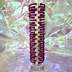 Wholesale 10-11mm Letter Wine Rubber Silicone Bracelet
