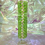 Wholesale 10-11mm Letter Lime Green Rubber Silicone Bracelet