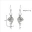 CP0052 Rhodium Plated Sea Gull Style Cage Hook Earring