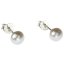 7-8mm Silver Gray Button Pearl Stud Earring,Sold by Pair