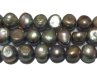 16 inches 12-13mm Dark Gray Nugget Pearls Loose Strand
