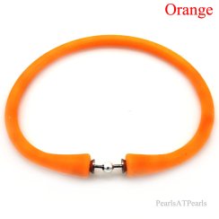 Wholesale Orange Rubber Silicone Band for DIY Bracelet