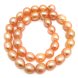 16 inches 10-11mm AAA Natural Pink Rice Pearls Loose Strand