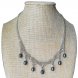 18 inches 7-8mm Black Natural Rice Pearl Fringe Necklace