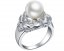 12mm Shiny White Round Shell Pearl Star Jewellery Ring