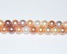 16 inches 9-10mm AAA Natural Round Multicolor Pearls Loose Strand