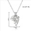 Wholesale Rhodium Plated Dolplin Style Wish Pearl Cage Pendent Necklace