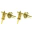 14K Yellow Solid Gold Earring Stud with Bail,Sold by Pair