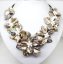 18 inches Natural Leather Seven Coffee Shell Flower Necklace