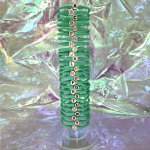 Wholesale 10-11mm Letter Mint Green Rubber Silicone Bracelet