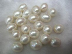 11-12mm Teardrop Shaped White Freshwater Loose Pearls,Sold by Piece